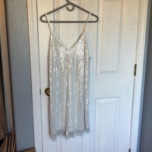 White sequin dress